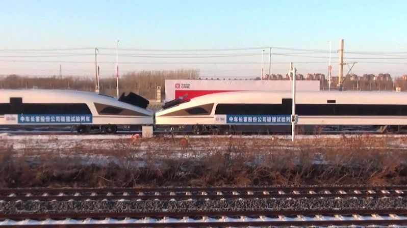 In China kollidieren zwei Hochgeschwindigkeitszüge.  Absichtlich
